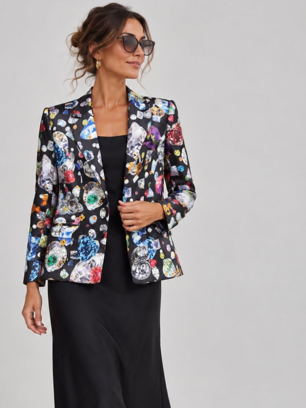 Simon Chang silk jacket, colourful